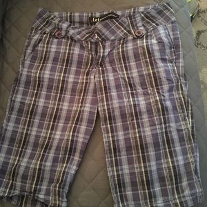 Plaid juniors Bermuda shorts